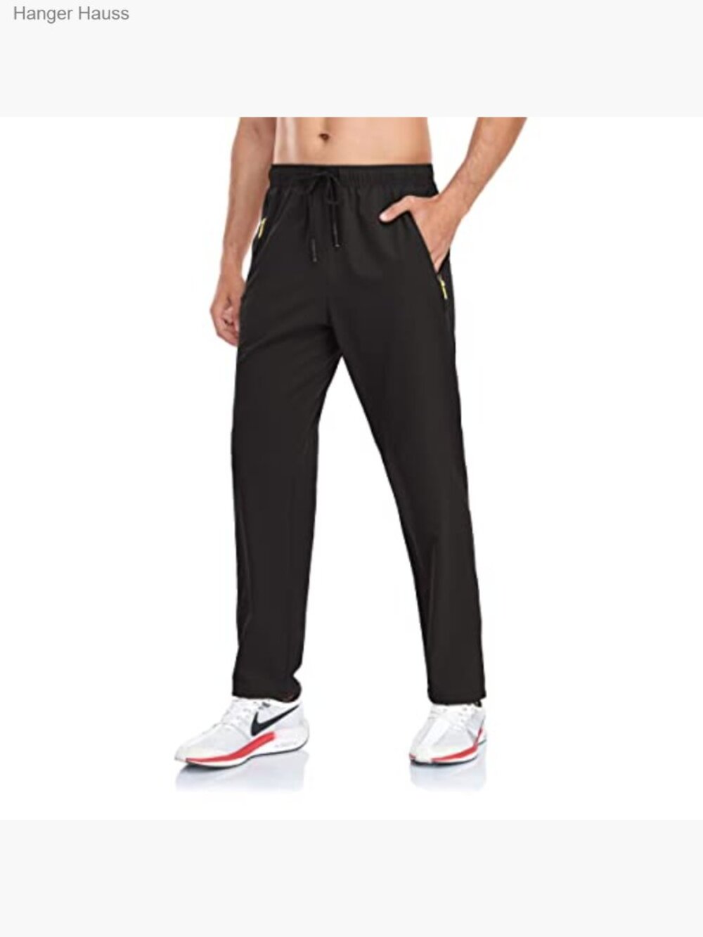 Men's Lightweight Quick Dry Zipper Pocket Sweatpants Active Joggers - Picture 3 of 5